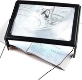 WiseGoods Luxe Vergrootglas Tafel met LED Verlichting - Leesloep voor Ouderen - Loep op Standaard - Handsfree Lezen - Leesloep