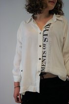 La Pèra Creme witte Blouse Vrouwen Elements of Style Zomerblouse Dames - Maat XL