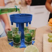 Dayshake Shotfontein met 6 shotglaasjes - Blauw - Shot dispenser voor Drankspel