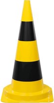 Verkeerskegel voor bedrijfsterrein, geel zwart hoogte 75 cm
