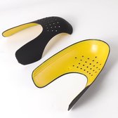 Crease Protector met Gel - Zwart/Geel - (L) (Maat 41 t/m 46) - Crease Protector - Anti Kreuk - Shoe shield - SchoenSchild - Shoe protector