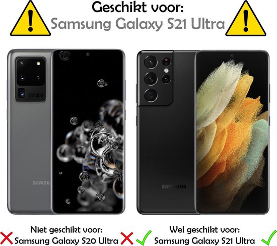 Coque Samsung S21 Ultra Transparente Avec Protecteur D'écran Antichoc - Coque Samsung Galaxy S21 Ultra - Coque Antichoc Samsung S21 Ultra Avec Protecteur D'écran - Wit