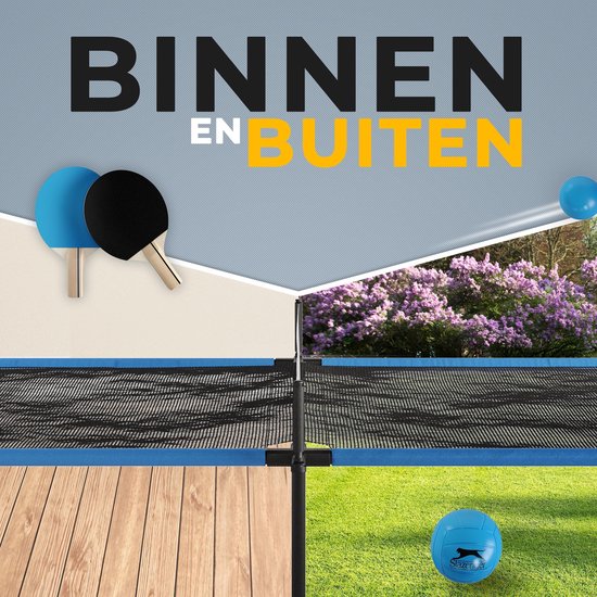 Slazenger Spyder Air Pingpongtafel Set - Tafeltennistafel - Incl. Pingpongballen en Pingpongbatjes - 240 x 120 x 63cm