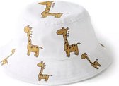 Sunhat Child - chapeau avec girafe - Wit - Taille Unique