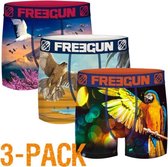 Freegun microvezel | MAAT M | 3-pack heren boxershorts | Wild birds