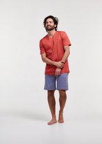 Woody pyjama heren - donkerrood - 211-1-MVS-S/462 - maat S