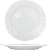 Cosy en Trendy Linea White Dinerborden 30,5cm - Porselein - (Set van 6) En Yourkitchen E-kookboek - Heerlijke Smulrecepten