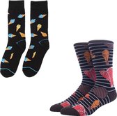 Zomer sokken voordeelpakket - Barbecue sokken- ijsjes sokken - One size fits all - Unisex