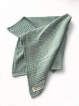 Tomorrow's Favorites - hydrofiele baby doeken medium 100x100 - old green - hydrofiel doek - babydoek - wiegdeken - duurzaam - handgemaakt in NL