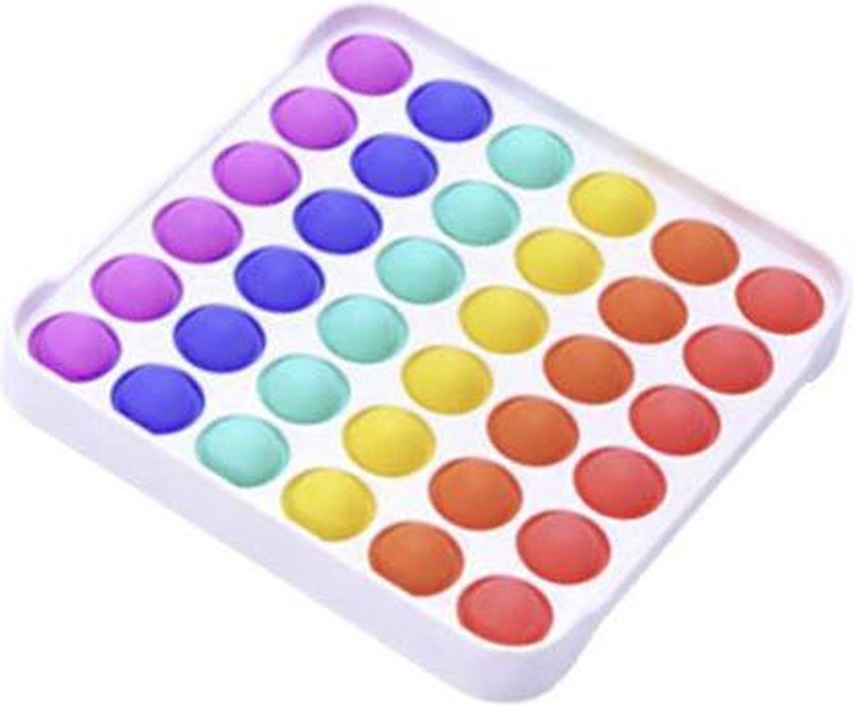 Pop it deluxe fidget toys vierkant regenboog
