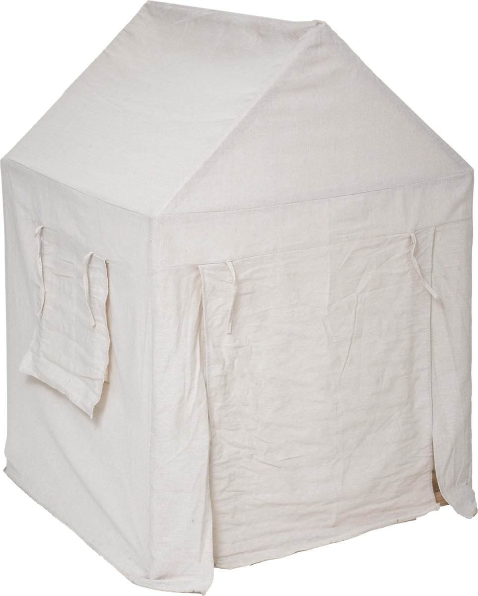 Atmosphera Kids Speelhuisje met canvas - Dennehout - Tent - 77.5 X 77.5 X H116 CM - Speeltent — afbeelding 2