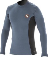 Prolimit - Zwemshirt voor heren met lange mouwen - Grijs / zwart - maat S