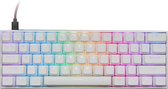 Anne Pro 2 - Qwerty - Mechanisch Gaming Toetsenbord 60% - RGB - Bluetooth - Mechanical Gaming Keyboard - KailhBox Brown Switch - Wit Kleur
