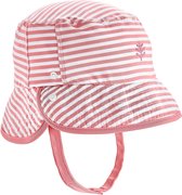 Coolibar - UV Bucket Hoed voor baby's - Linden - Roze/Wit - maat 12-24M (49,5CM)
