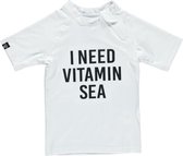 Beach & Bandits - UV-zwemshirt voor kinderen - Vitamin Sea - Wit - maat 116-122cm