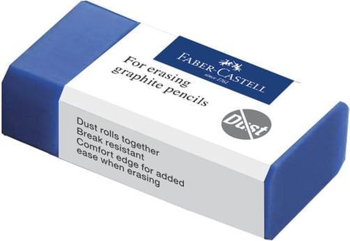Faber-Castell gum - stofvrij - blauw - FC-187170 - Faber-Castell