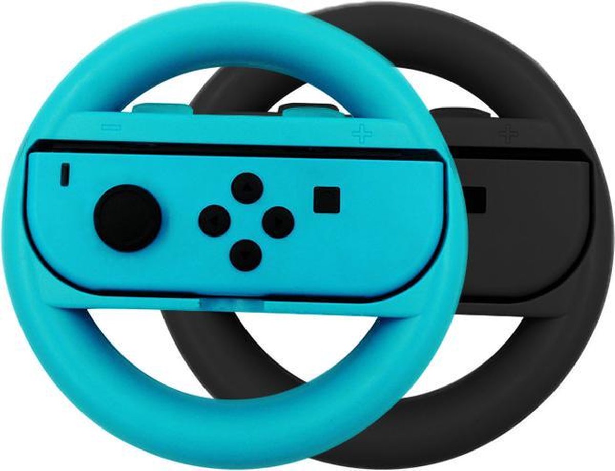 Switch stuur voor Joy-Con - 2 stuks - Zwart/Blauw - Nintendo Switch Accessoires - Geschikt voor Nint