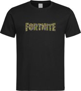 Zwart T shirt met Stoer Camo "Fortnite" print size XXXL