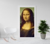 Deurposter - Deursticker - Mona Lisa - Leonardo da Vinci -201,5 x 93 cm