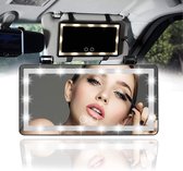 Flexible Mirror, vergrotende make-up spiegel met LED-verlichting – Auto Makeup Spiegel -Makeup Mirror- Vizier Vanity Spiegel