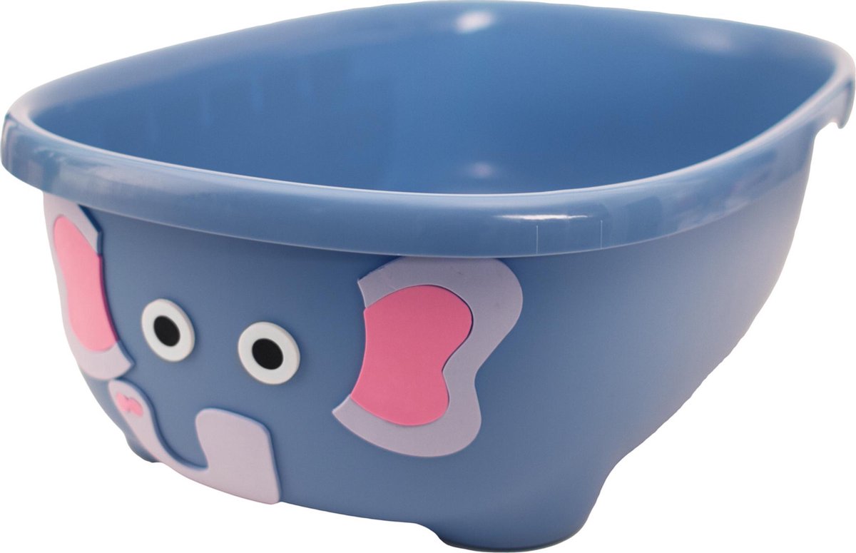 Prince Lionheart Tubimal® Met Hangmat | Baby & Peuter Badje | Opbergruimte Met Deksel | Stapelbaar | Herbruikbaar - Blauw / Olifant