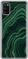 Samsung Galaxy A41 siliconen hoesje - Agate groen - Soft Case Telefoonhoesje - Groen - Print