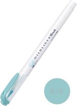 Zebra Mildliner Brush Pen - Mild Blue Set van 2 verpakt  in een Etui