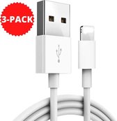 iPhone oplader kabel - iPhone kabel - Lightning USB kabel - iPhone lader kabel geschikt voor Apple iPhone - 3-PACK