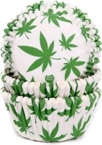 House of Marie Cupcake Vormpjes - Baking Cups - Marihuana - pk/50