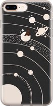 iPhone 8 Plus/7 Plus hoesje - Universe space - Soft Case Telefoonhoesje - Print - Transparant