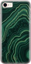 iPhone 8/7 hoesje - Agate groen - Soft Case Telefoonhoesje - Print - Groen