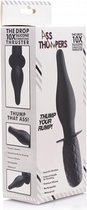 The Drop 10x Silicone Vibrating Thruster - Black - Butt Plugs & Anal Dildos - Anal Vibrators