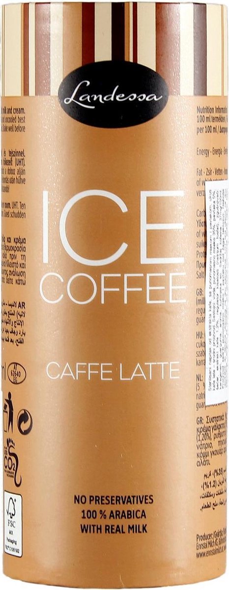 IJskoffie Caffe Latte Tray 12 Blikjes 23cl Landessa