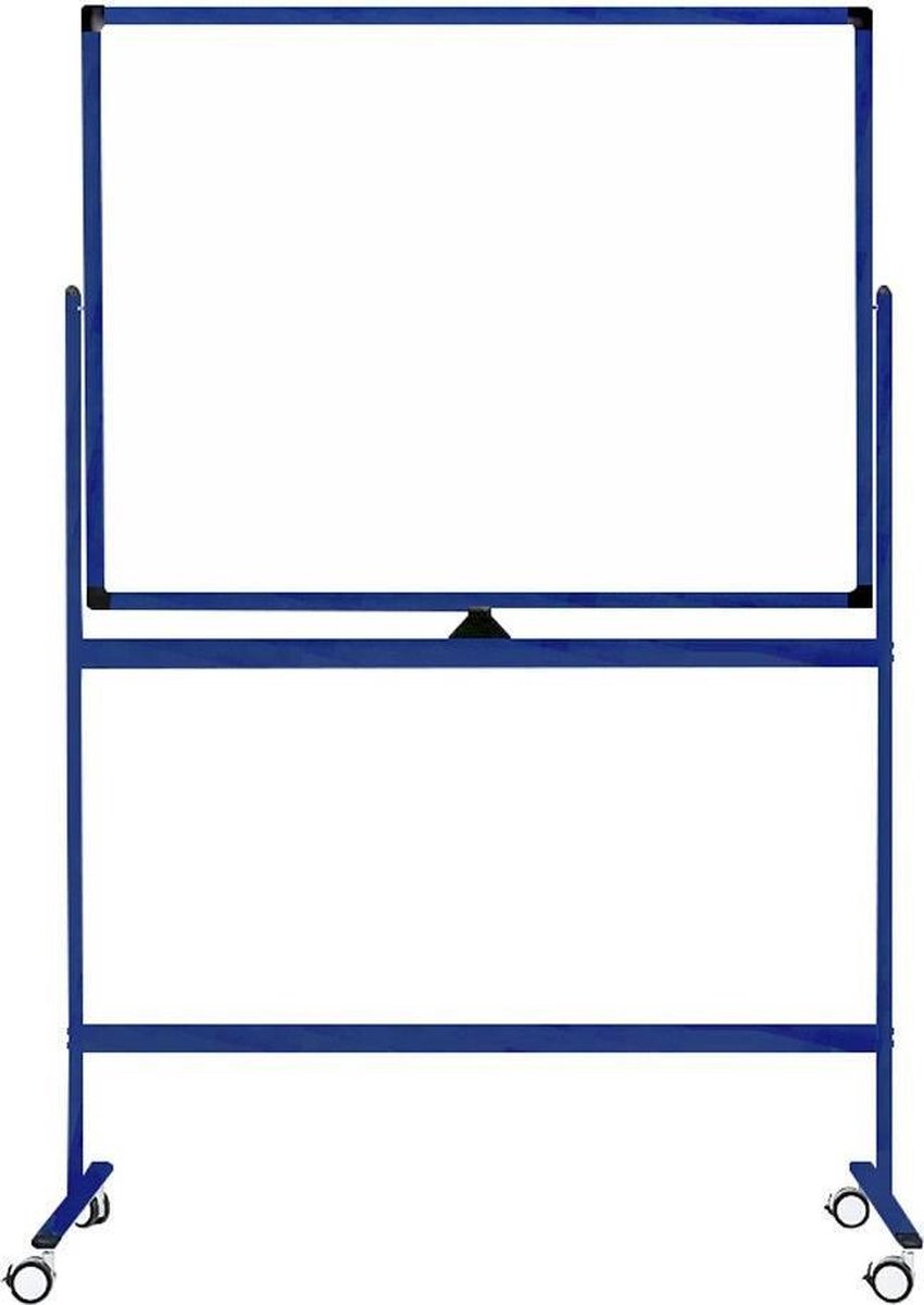 Stagecaptain WBB-9060 Whiteboard, magnetisch, dubbelzijdig beschrijfbaar, 58x88 cm, droog uitwisbaar, verstelbaar in hoogte en helling, inclusief markers, magneten en spons, wit