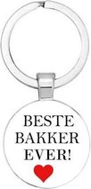 Akyol - Beste bakker ever Sleutelhanger - Bakker - bakkers - Leuk kado voor de beste bakker - 2,5 x 2,5 CM