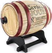 Wijnvaatje hout - Houten mini wijnvat voor 3 of 5 liter bag in box wijn - Cuvée du Jour