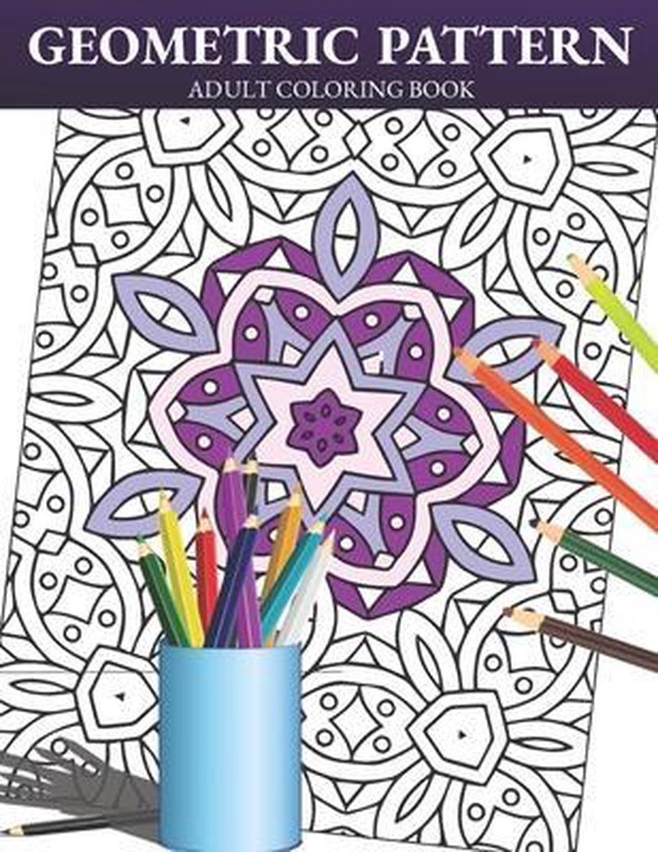 Geometric Pattern Adult Coloring Book, Daya Art Geometric