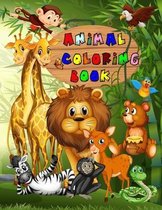 Animal Coloring Book: Educational and Easy Animal Coloring Book for Kids