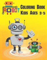 Robot Coloring Bookfor Kids Ages 3-5