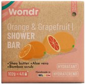WONDR scrub bar - Orange & Grapefruit - Hydraterend & verfrissend - Stevige (bamboe) scrub - 110g