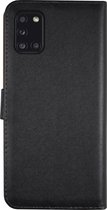 BMAX Leren book case hoesje voor Samsung Galaxy A31 / Lederen book cover / Beschermhoesje / Telefoonhoesje / Hard case / Telefoonbescherming - Zwart