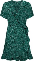 ONLY ONLNOVA LIFE S/S MERLE DRESS AOP WVN Dames Jurk - Maat L