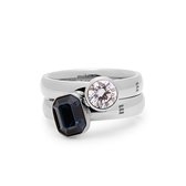 Melano Twisted You Deserve Better ring set - dames - zilverkleurig - maat 54