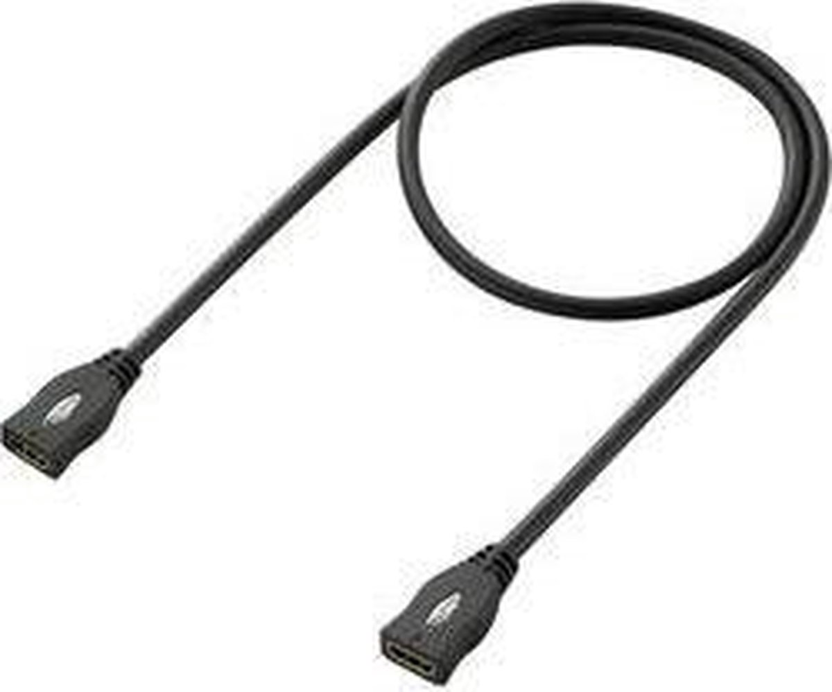 SpeaKa Professional SP-1793612 HDMI-kabel HDMI Verlengkabel HDMI-A-bus, HDMI-A-bus 1.00 m Zwart 4K UHD, Audio Return Ch
