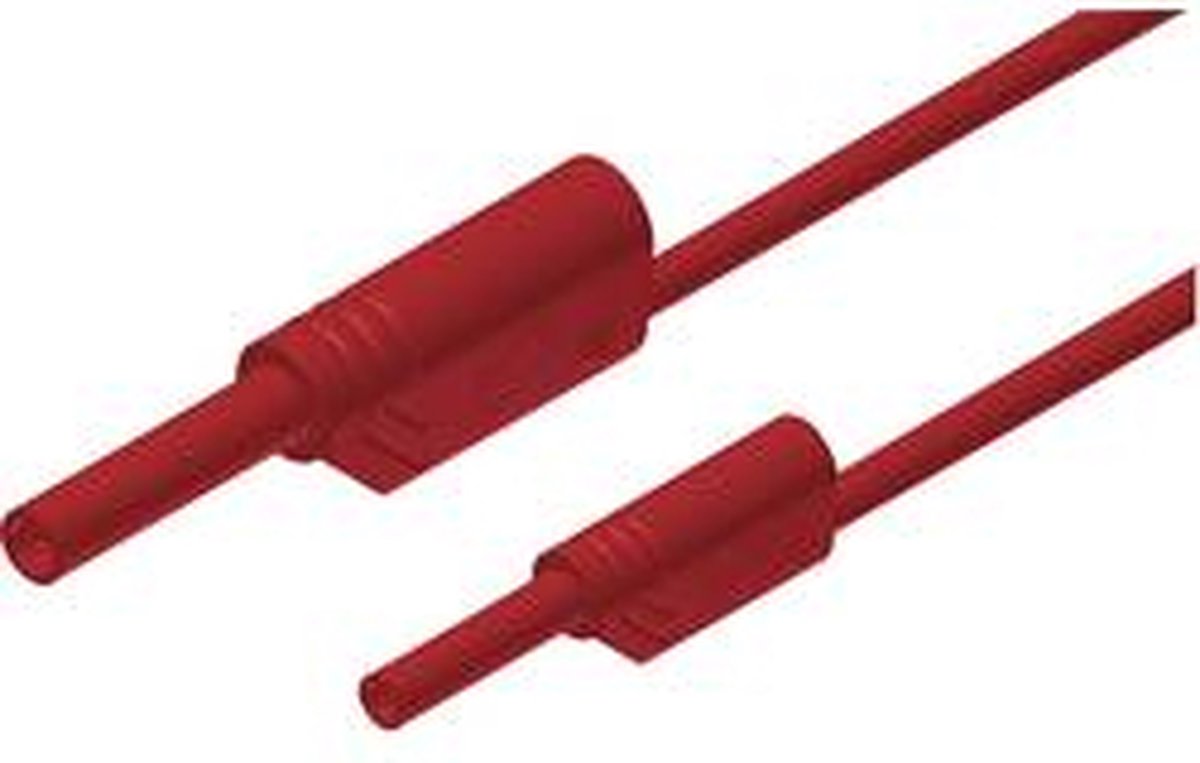 Hirschmann Test & Measurement MAL S WS 2-4 100/1 Veiligheidsmeetsnoer Banaanstekker 4 mm Banaanstekker 2 mm 1.00 m Rood