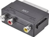 SpeaKa Professional SP-1300816 Cinch / SCART Adapter [3x Cinch-koppeling - 1x SCART-stekker] Zwart