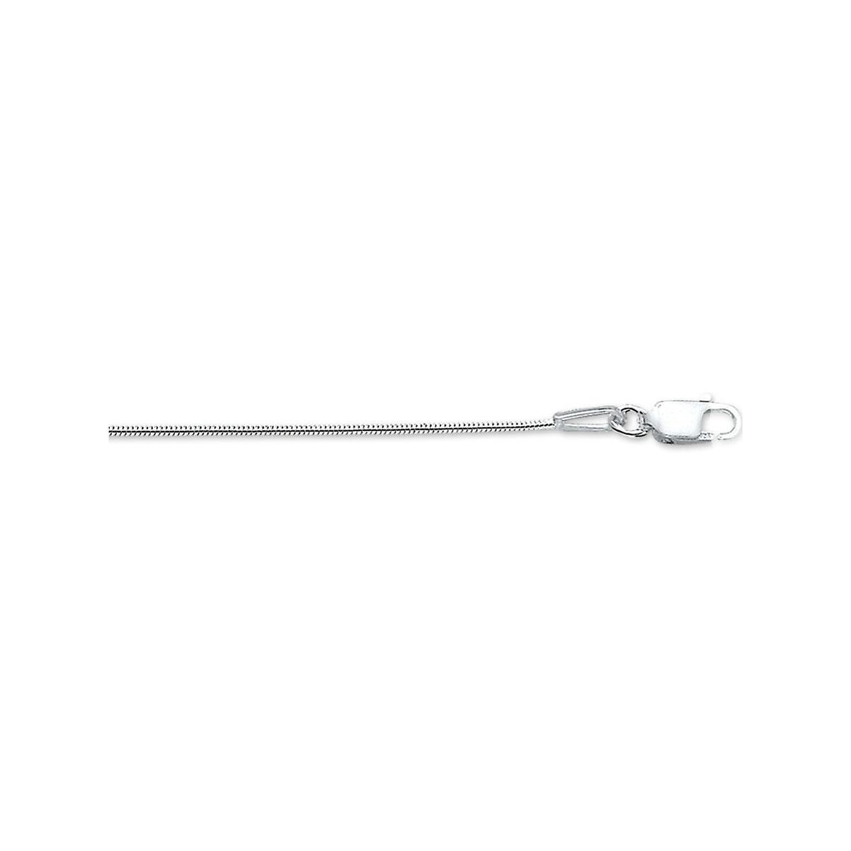 YO&NO - Ketting - Zilver - Slang - 0.9mm - Poli - 42cm  - Sieraden vrouw - Gerhodineerd -  925 Zilver