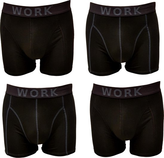 Work 4 katoenen boxershorts maat XXL