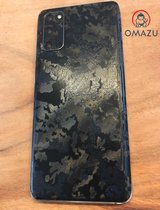 Samsung Galaxy S20 OMAZU Back Cover Skin Graphite Black Edge to Edge met Camera Bescherming- case compatible