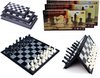 Afbeelding van het spelletje Activ24™ - Schaakset 25x25 cm – met zwarte & witte schaakstukken – opvouwbaar magnetisch schaakspel